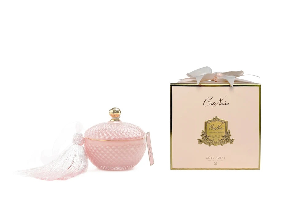 Pink & Gold runde Deco Kerze Pink Champagne 300g - Côte Noire