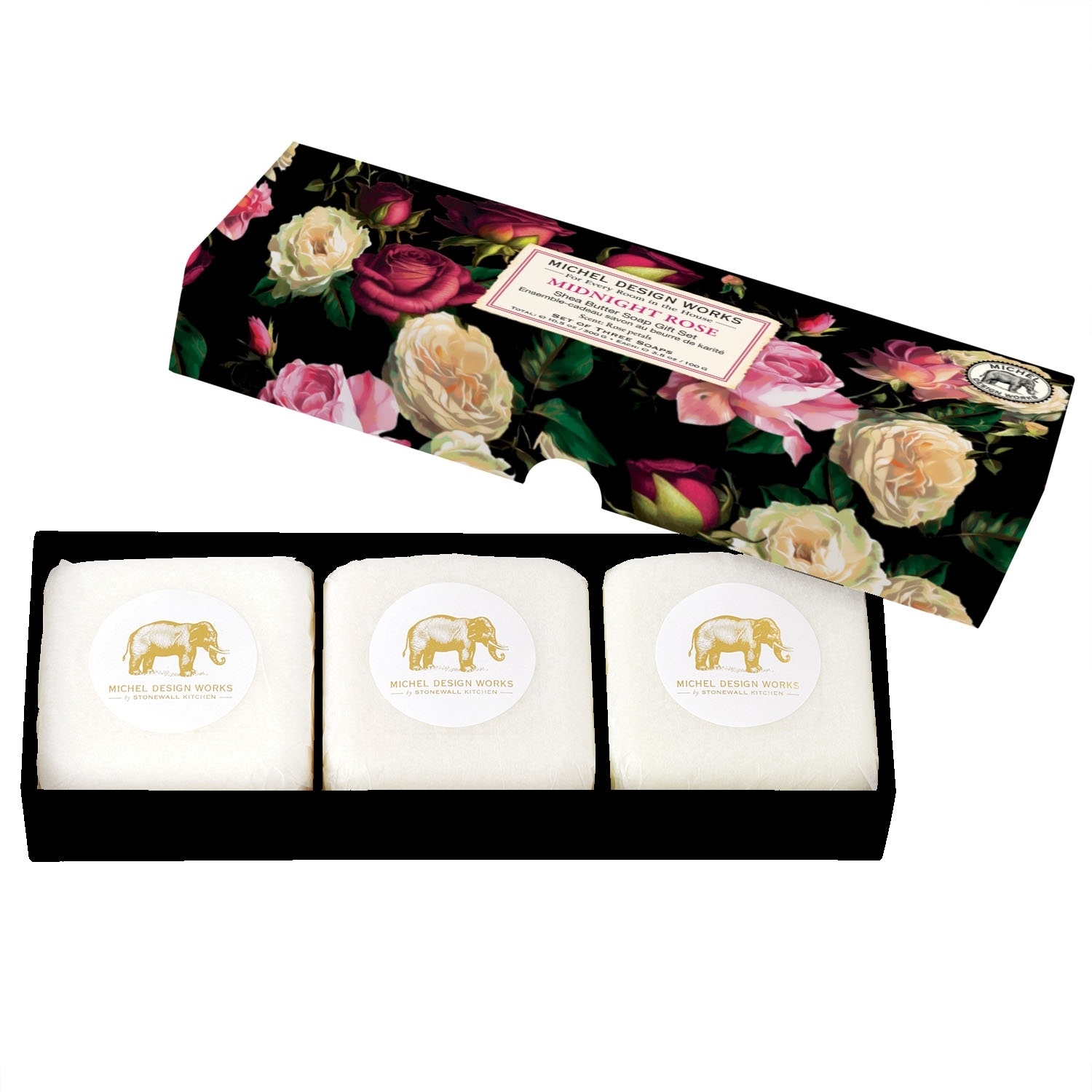 Midnight Rose Seifen Geschenkset 3er Michel Design Works