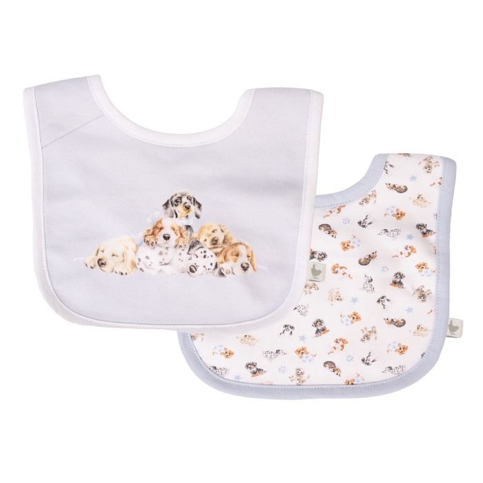 Hund "Little Paws" Lätzchen-Geschenkset Wrendale Designs