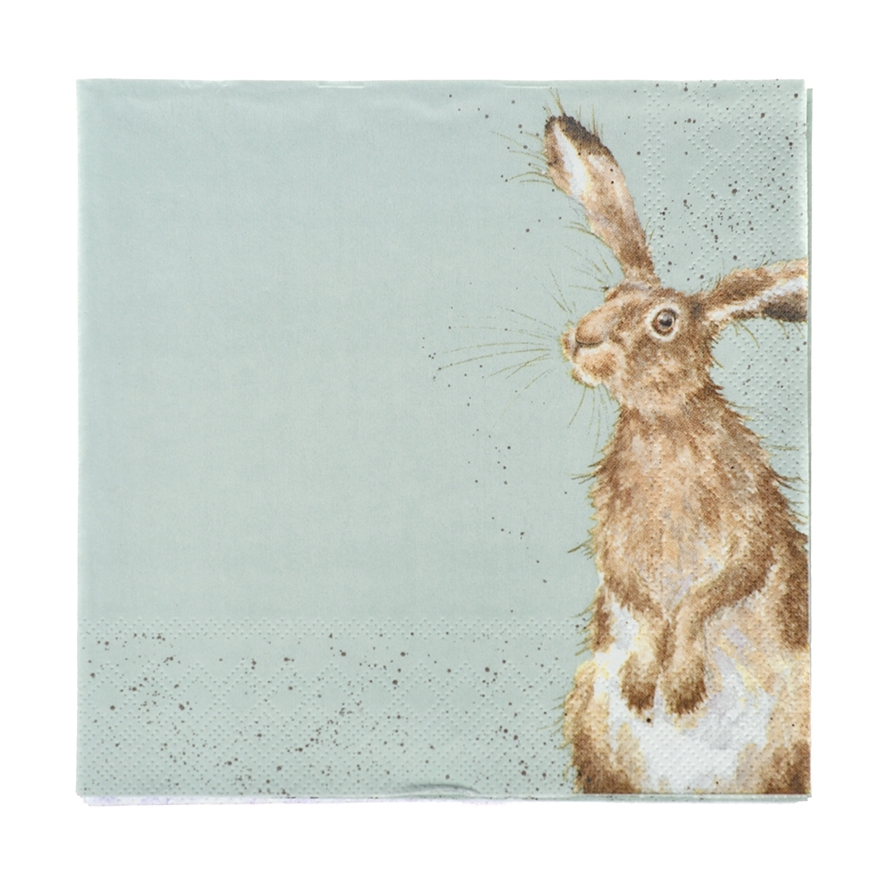 Hase Serviette "The Hare and the Bee" lunch size 33 x 33cm Wrendale Designs