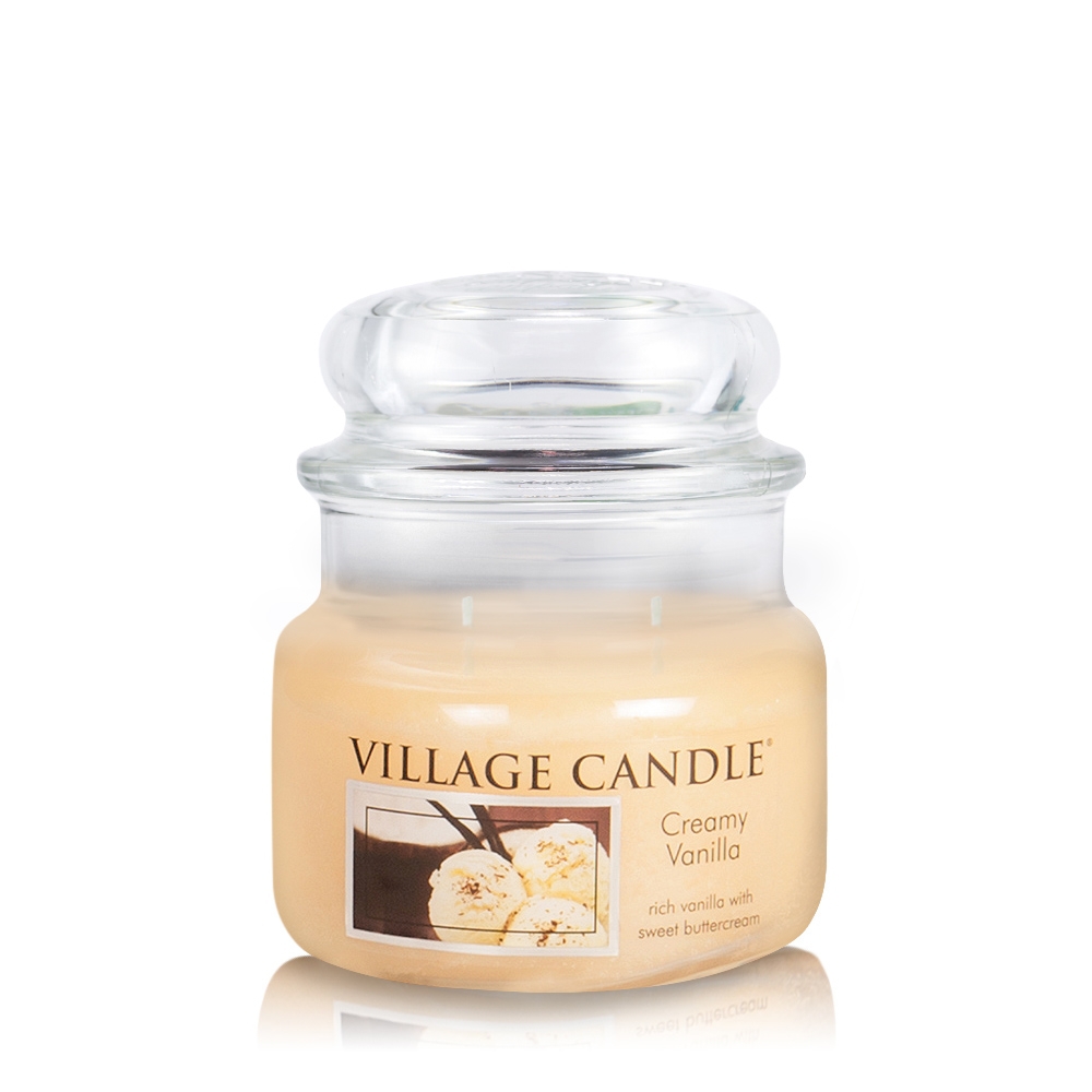 Creamy Vanilla 11 oz Glas (2-Docht) Village Candle
