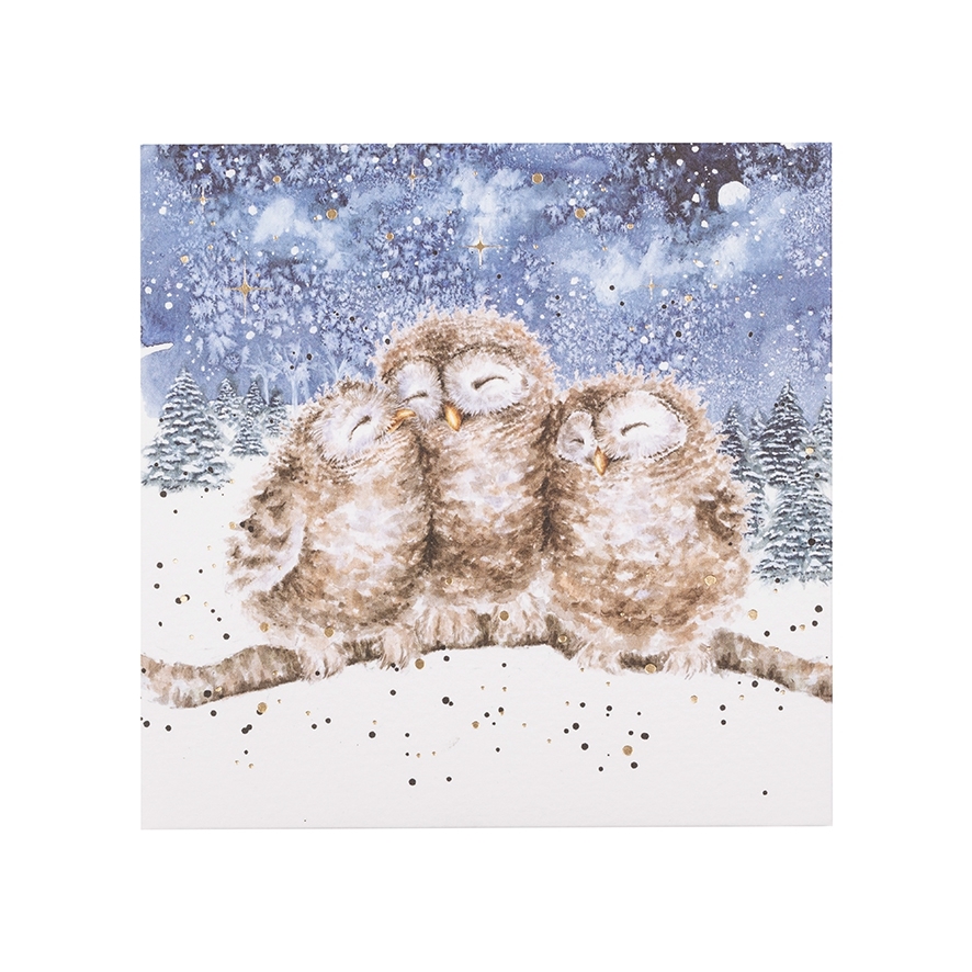 Eule Weihnachtskarten "Three Wise Men" 120 x 120mm Wrendale Designs