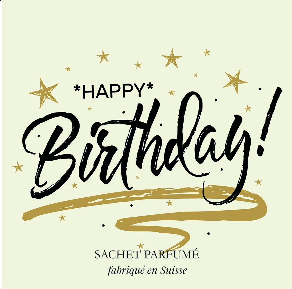 Happy Birthday Sachet parfumé 120x120mm