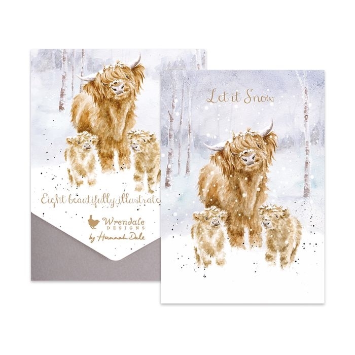 Hochlandkuh Christmas Karten "Highland Christmas" 101 x 152mm Wrendale Designs