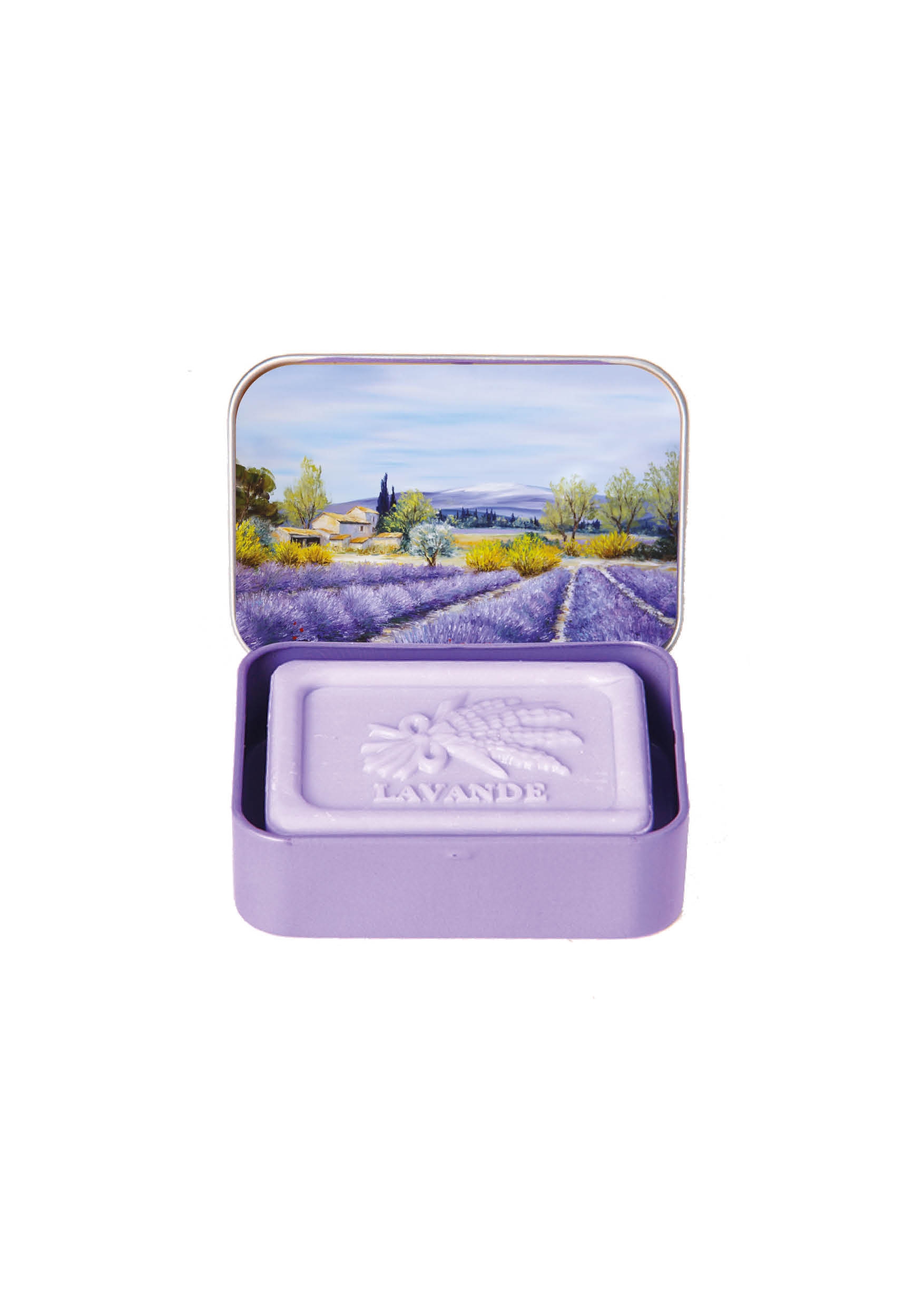 Metalldose Provence Lavendel Seife 70g