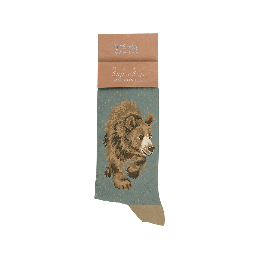 Chaussettes d'ours "In My Footsteps" taille homme Wrendale Designs