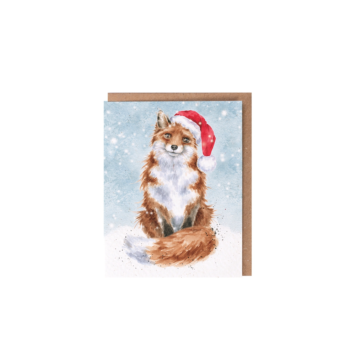 Fuchs Weihnachtskarte "Festive Fox" 91 x 72mm Wrendale Designs