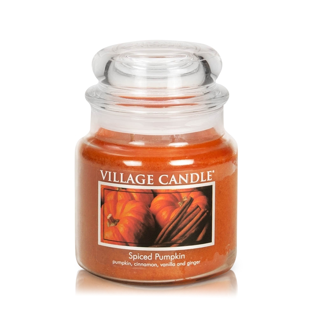 Spiced Pumpkin 16 oz Glas (2-Docht) Village Candle