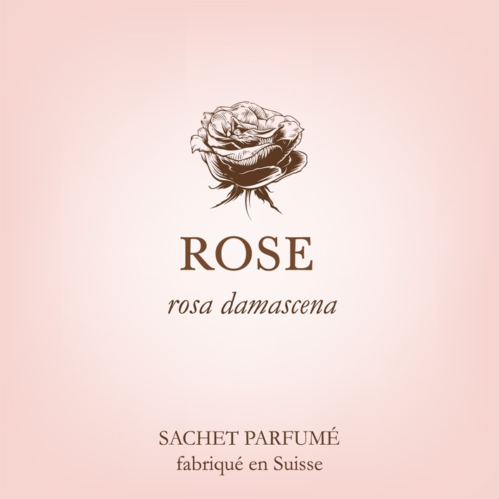 Rose edel Duftsachet Suisse120x120mm
