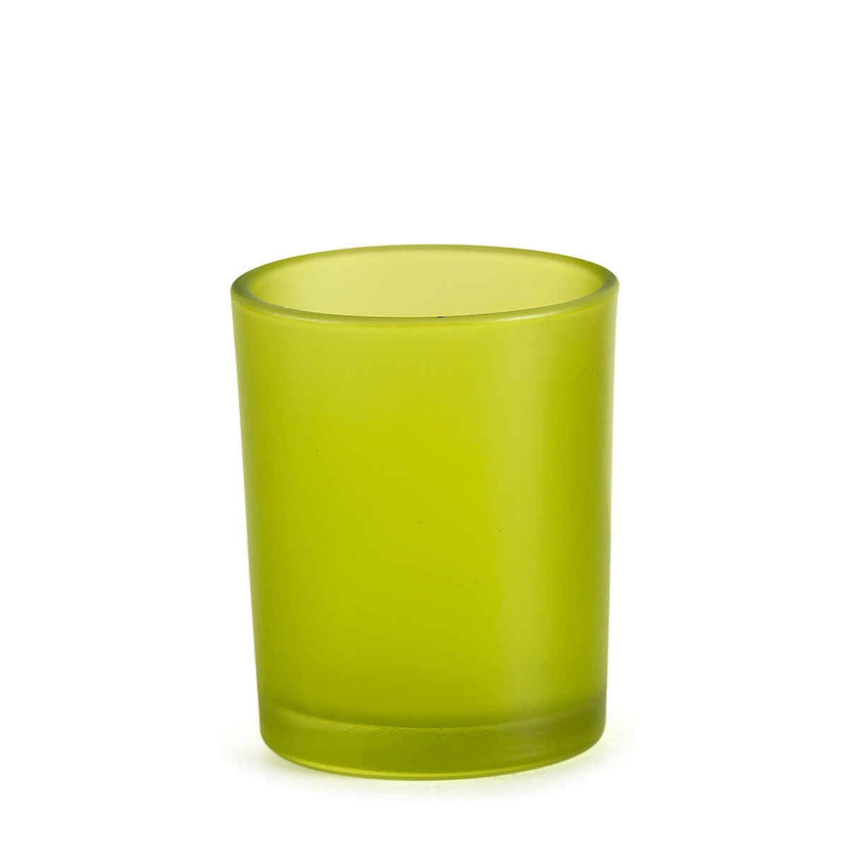 Votivglas frostig olivgrün H 65 mm Ø 50 mm