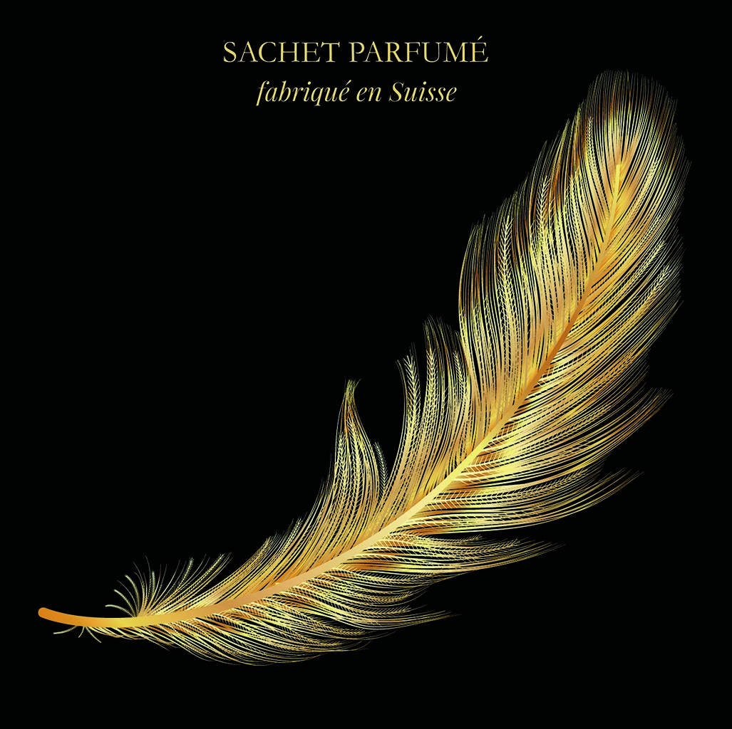 Gold Feather Sachet parfumé 120x120mm