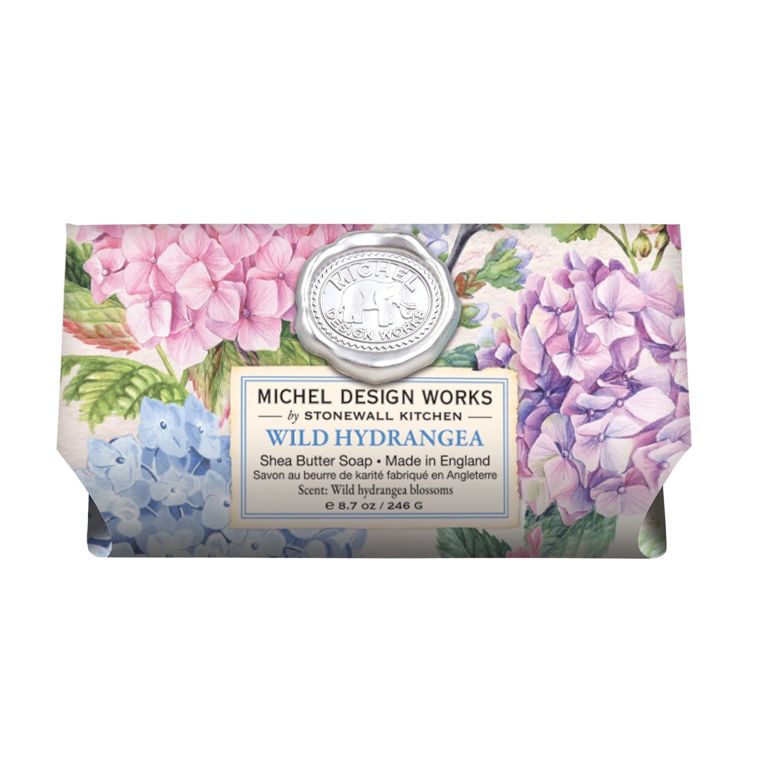 Wild HydrangeaLarge Soap Bar 246g Michel Design