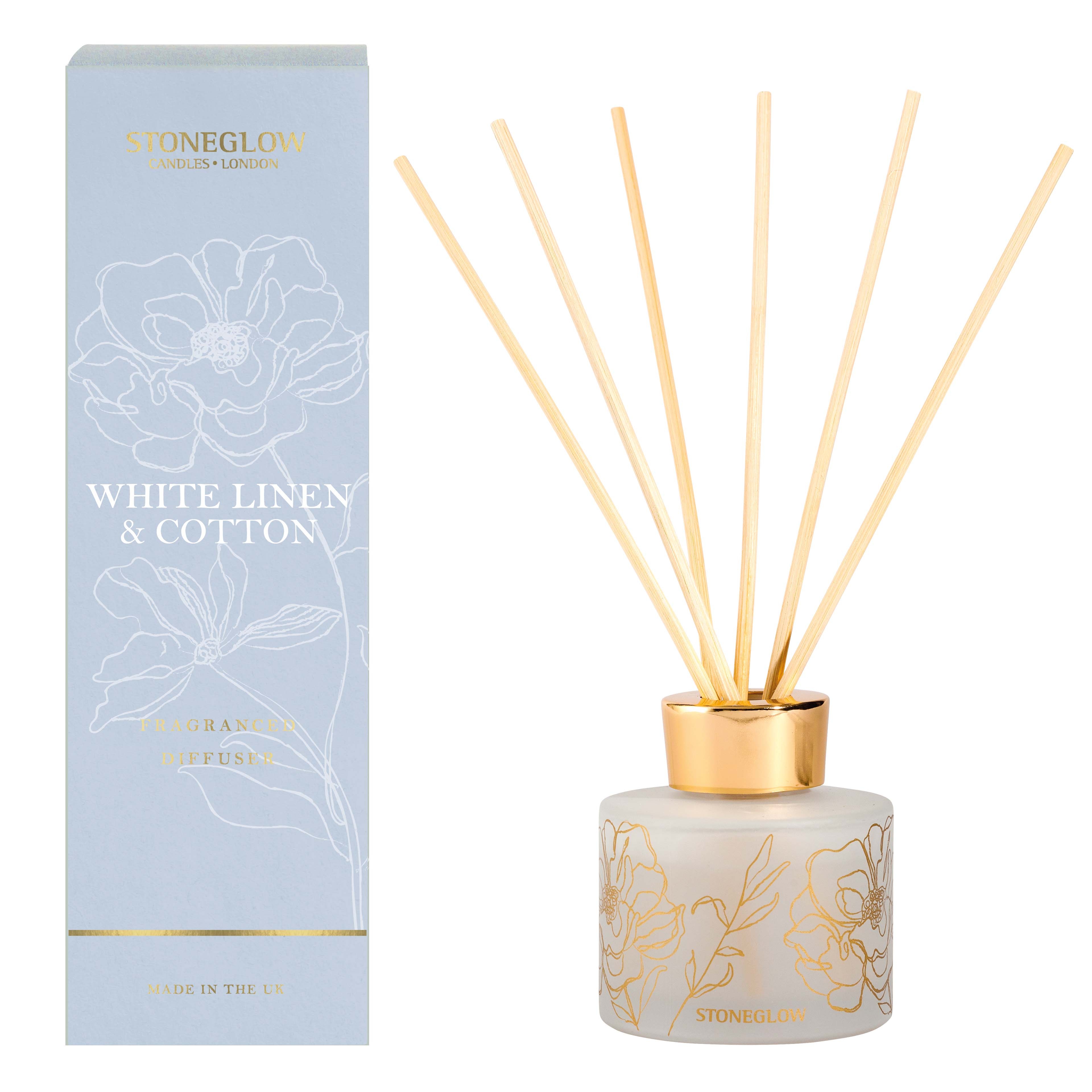 Day Flower White Linen & Cotton Reed Diffuser 120m