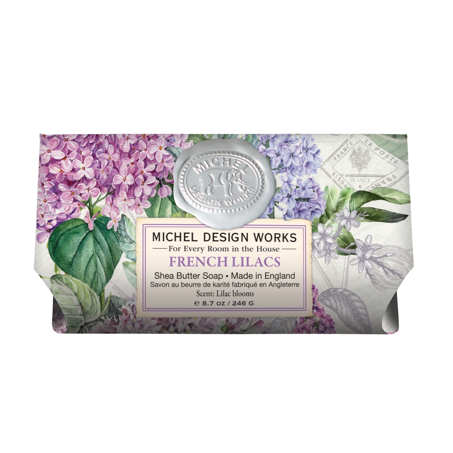 French Lilacs Seife verpackt extragross 246g Michel Design Works