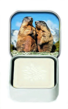 Boite savon invité Edelweiss 25g - Marmotte
