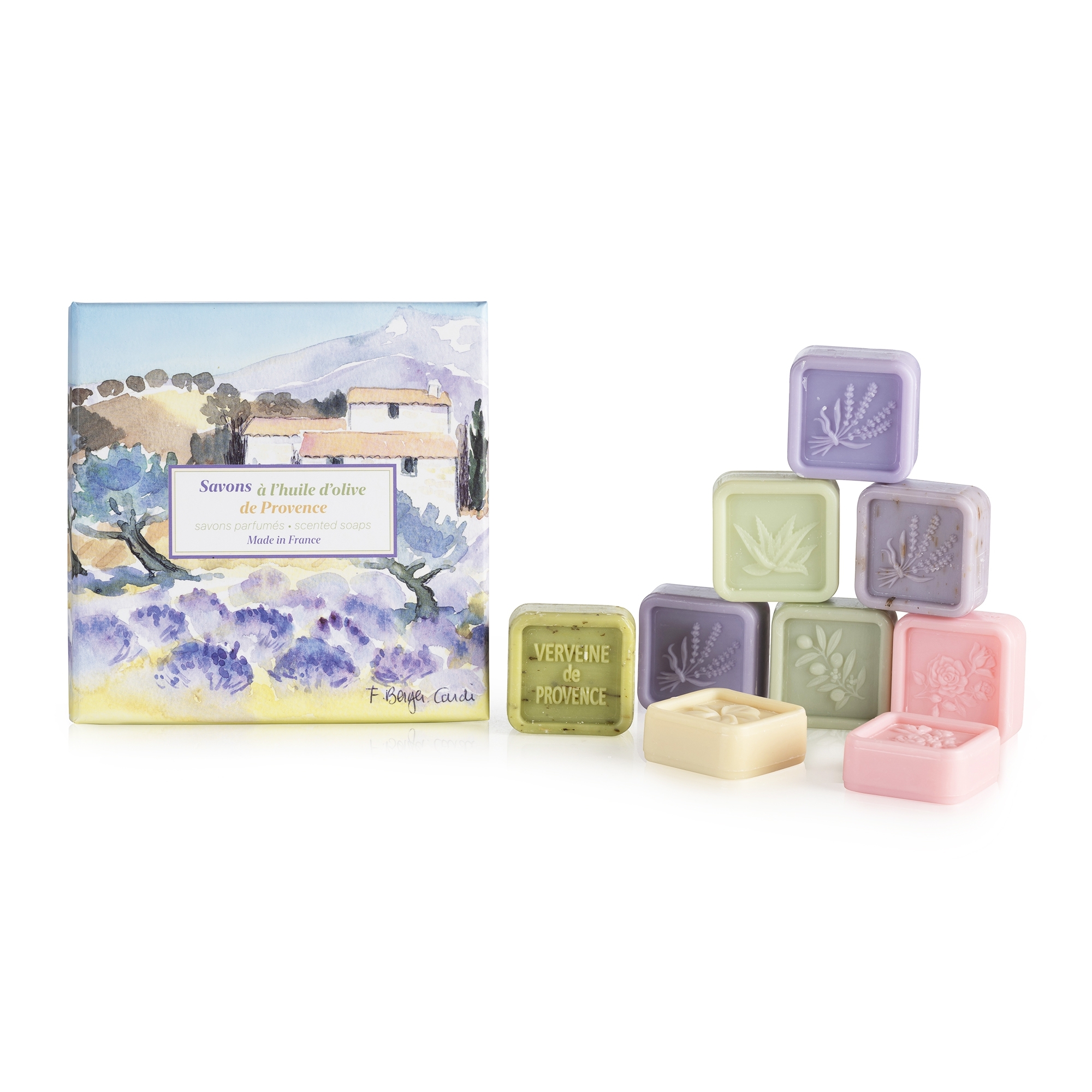 Gästeseifen Seifenset 9x25g  AOP 98% natürlich in edler Box Esprit Provence