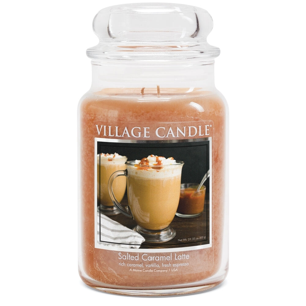 Salted Caramel Latte 26 oz Glas (2-Docht) Village Candle
