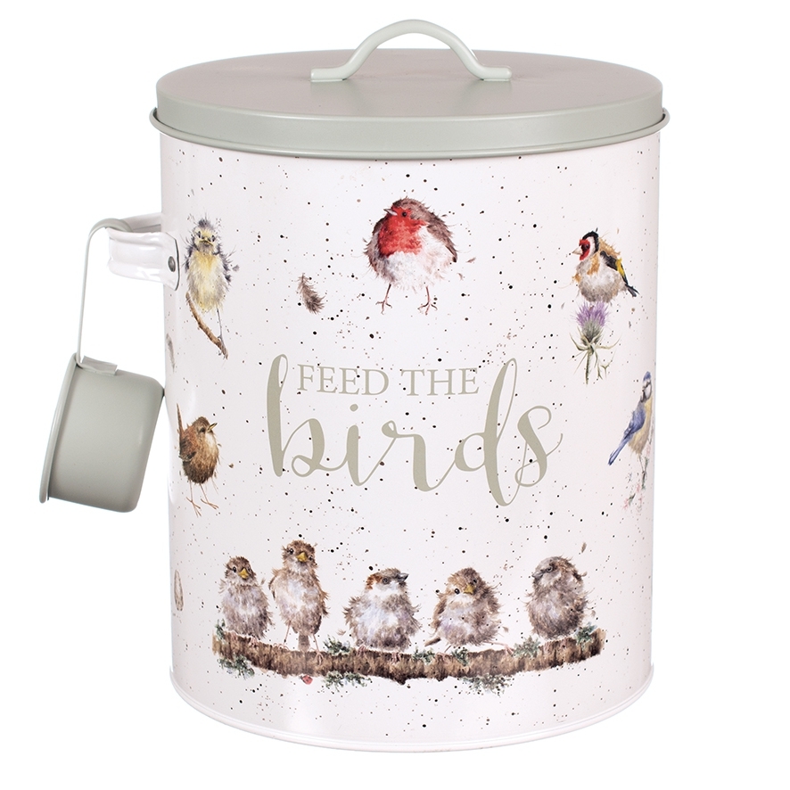 Vögel - Vogelfutterdose rund "Feed The Birds" 250 x 190mm Wrendale Designs