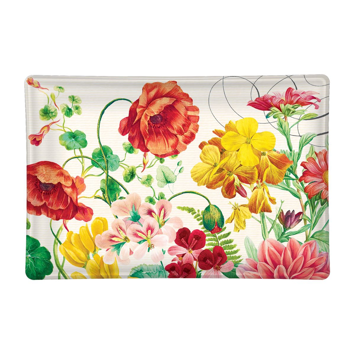 Poppies and Posies Glass Soap Michel Design