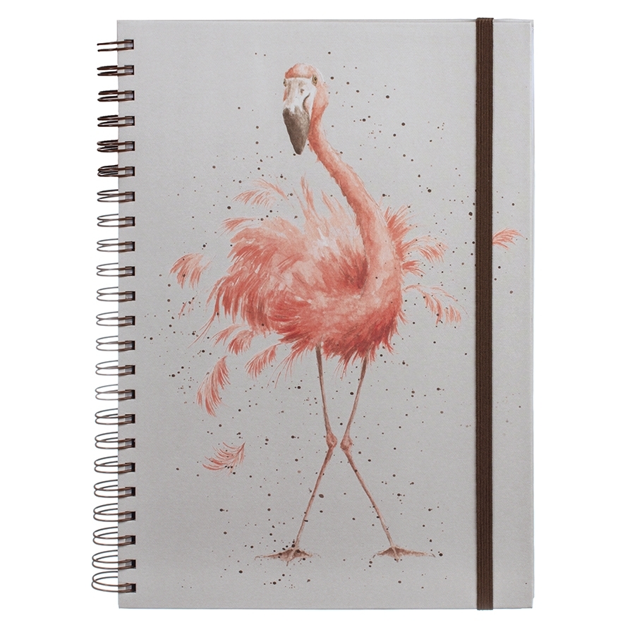 Flamingo  A4 Notizbuch "Pink Lady"  210 x 297mm Wrendale Designs