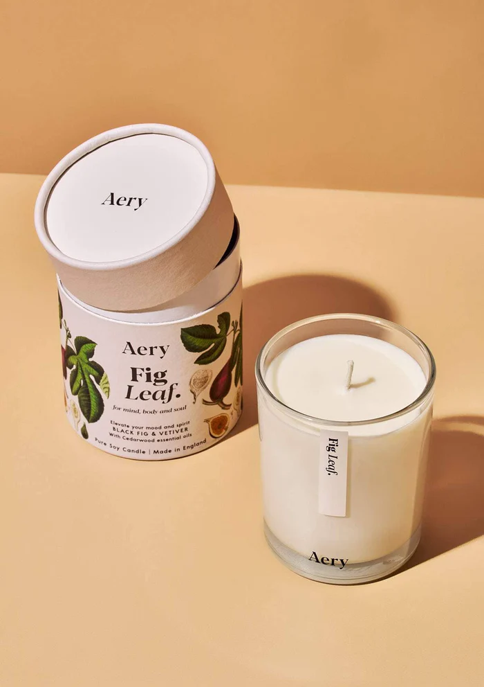 Feigenblatt Duftkerze Aery Living - Schwarze Feige, Vetiver und Zedernholz