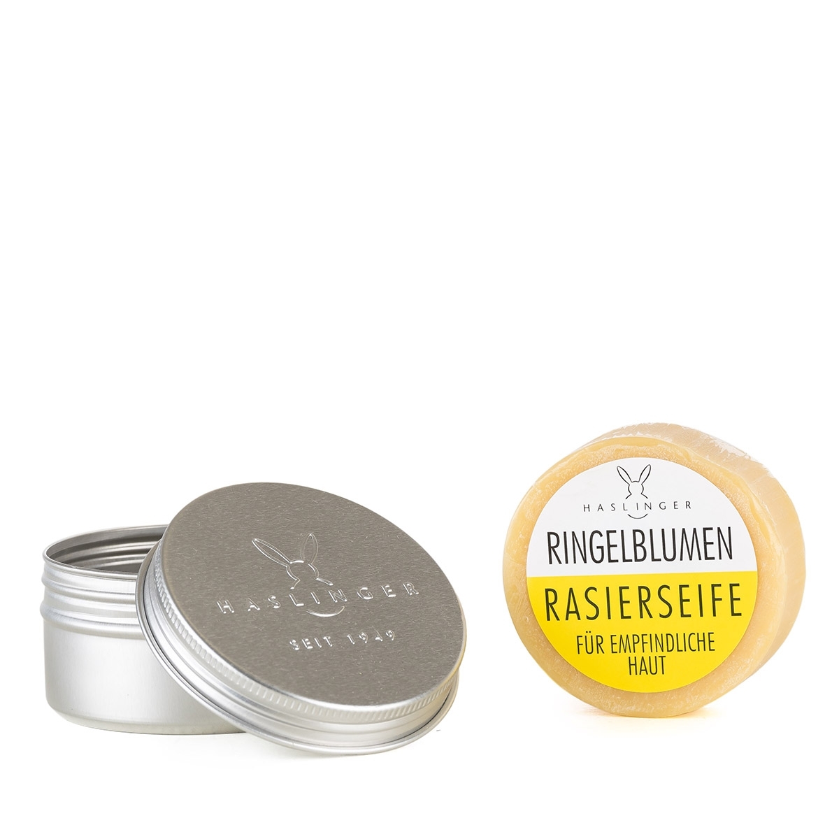 Ringelblume Rasierseife in edler Metalldose (60g)