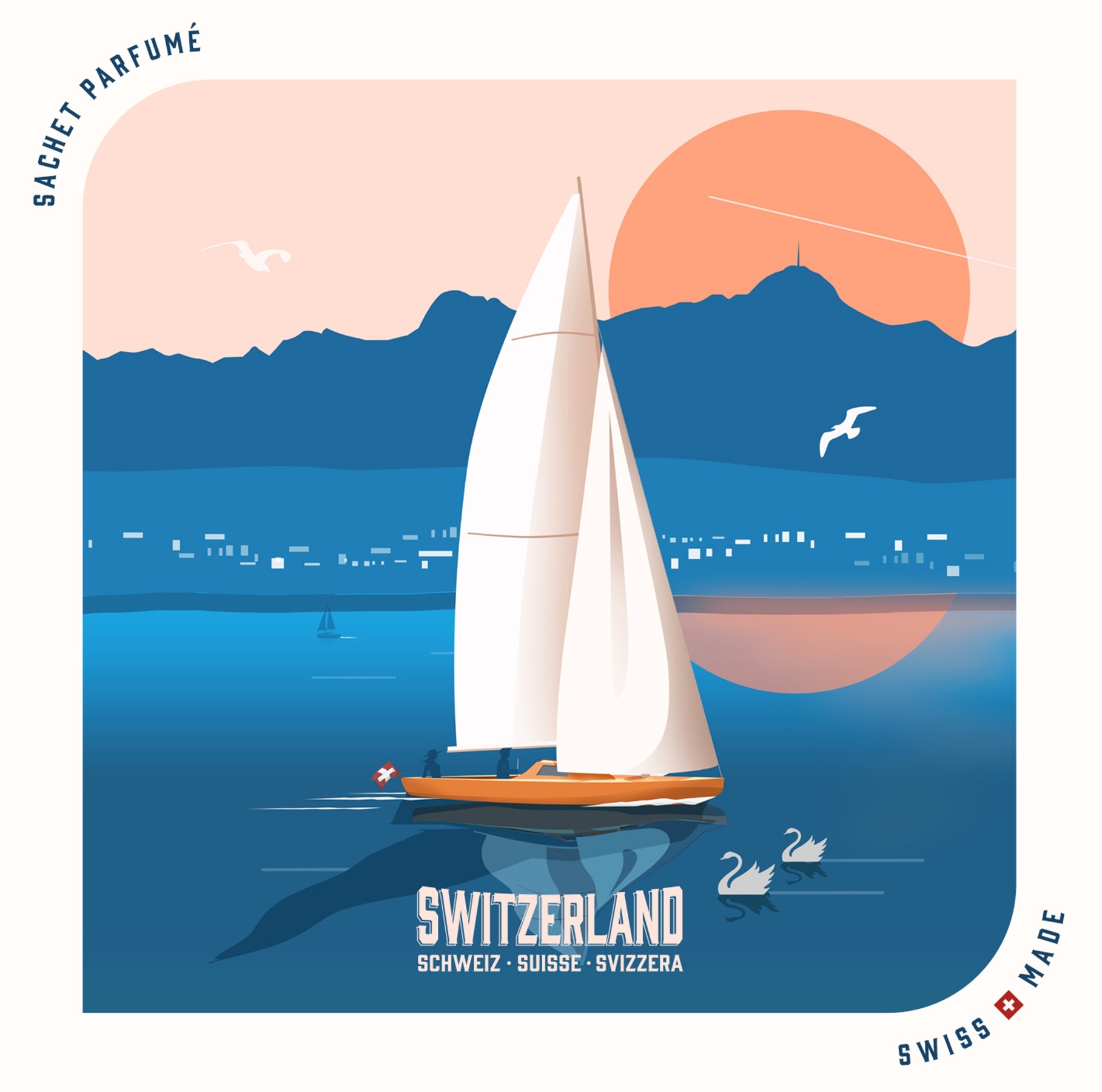 Bodensee Duftsachet Collectors Edition Suisse 120 x 120 mm