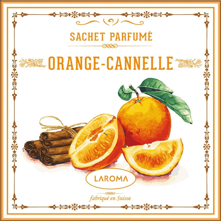 Orange-Cannelle Sachet parfumé 120x120mm