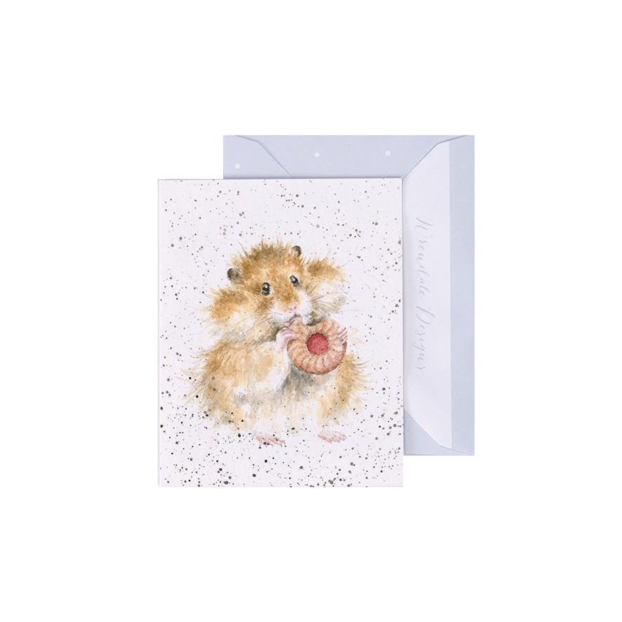 Hamster Keks Geschenkkarte "The Diet Starts Tomorrow" 90 x 75mm Wrendale Designs