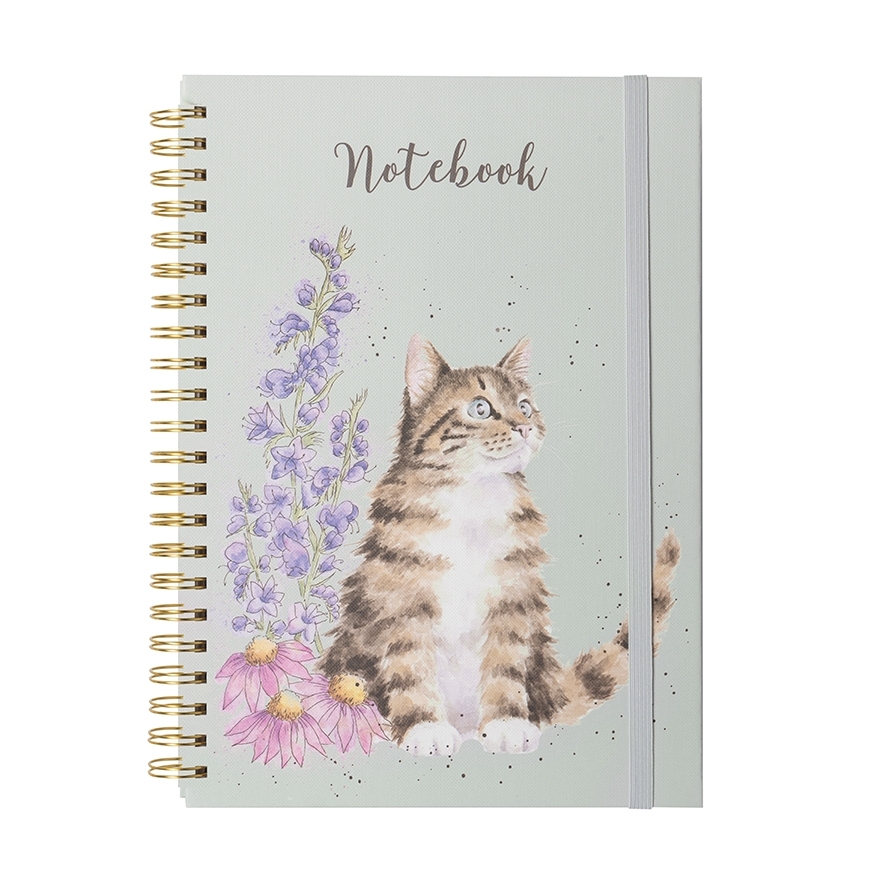 Katze und Wildblumen  A4 Notizbuch „Whiskers and Wildflowers“ 210 x 297mm Wrendale Designs