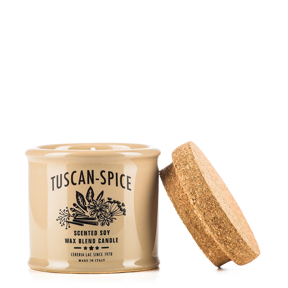 Tuscan Spice bougie parfumée moyen gr. couvercle d
