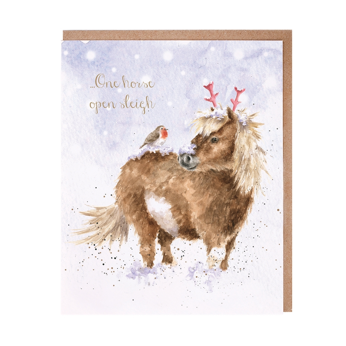 One Horse Open "Jingle all the Way" Weihnachtskarten Wrendale Designs