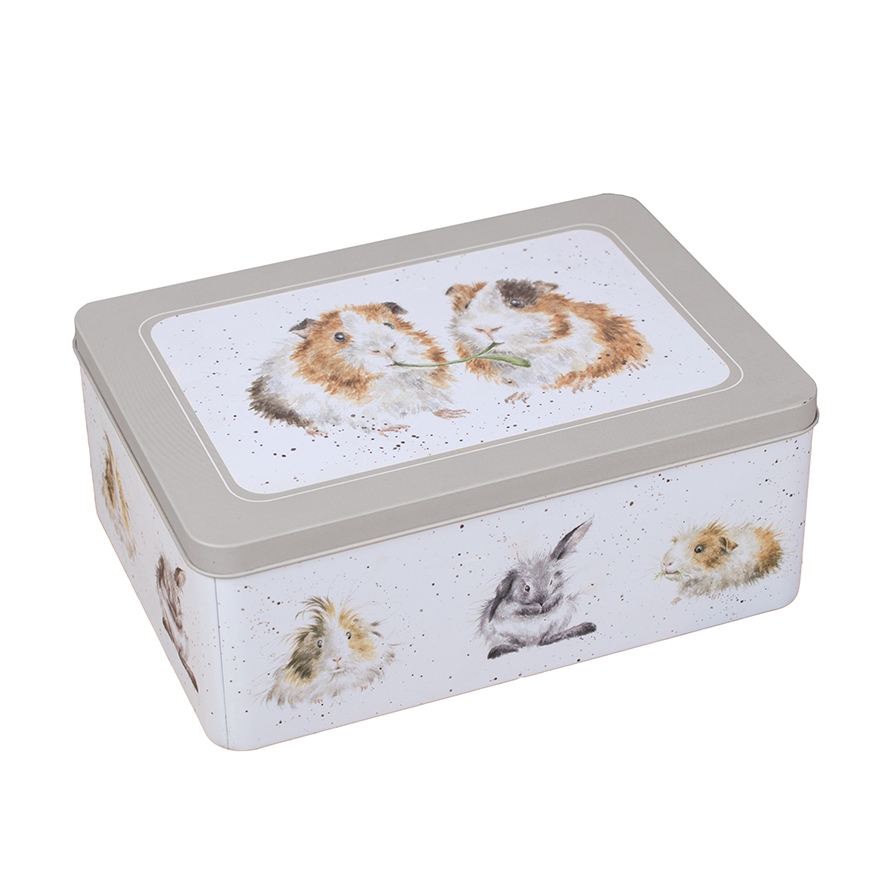 Boîte à biscuits cochon d'Inde Rectangulaire 222 x 160 x 85 mm Wrendale Deisgns
