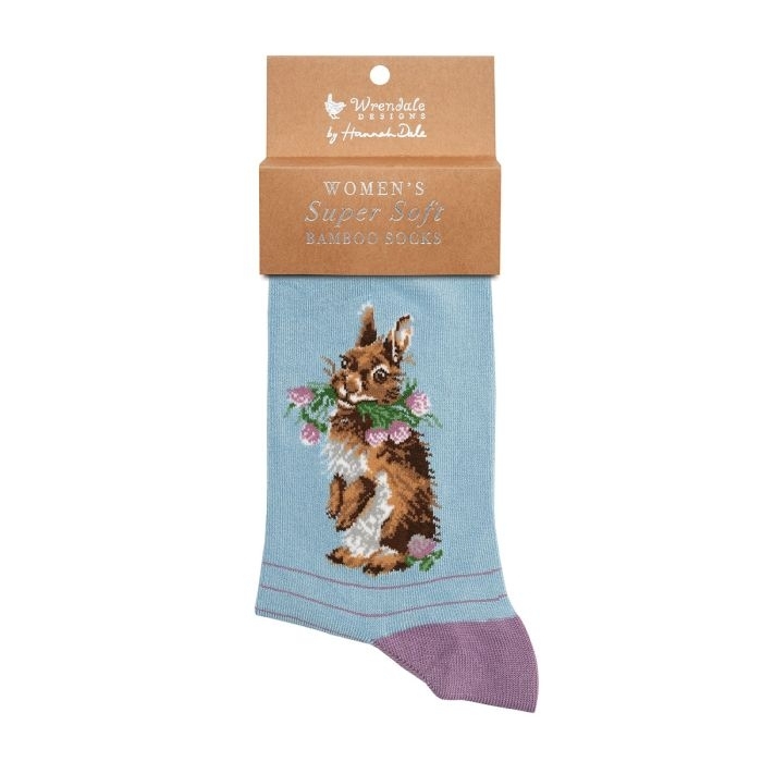 Kaninchen Socken "Head Clover Heels" Damengrösse Wrendale Designs