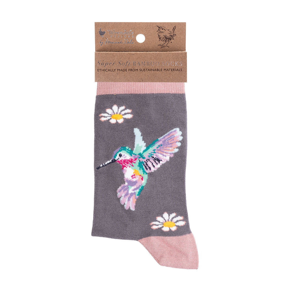 Kolibri Socken "Wisteria Wishes" Damengrösse Wrendale Designs