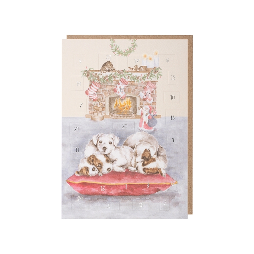 Adventskalender Hunde Karte "All I want for Christmas" 158 x 210mm Wrendale Designs