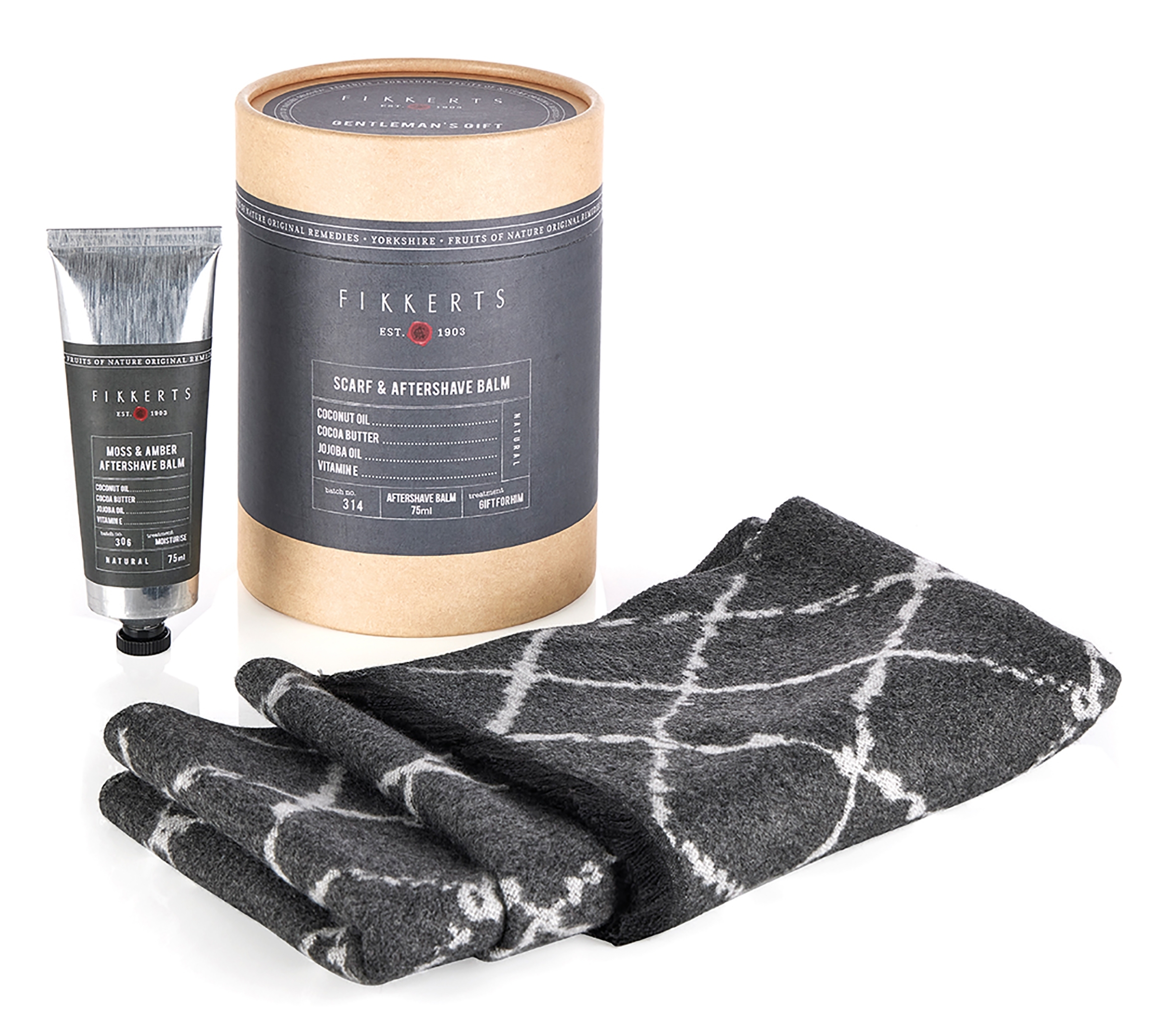 Schal & Aftershave Balsam Geschenkset Genleman's für Männer For Men
