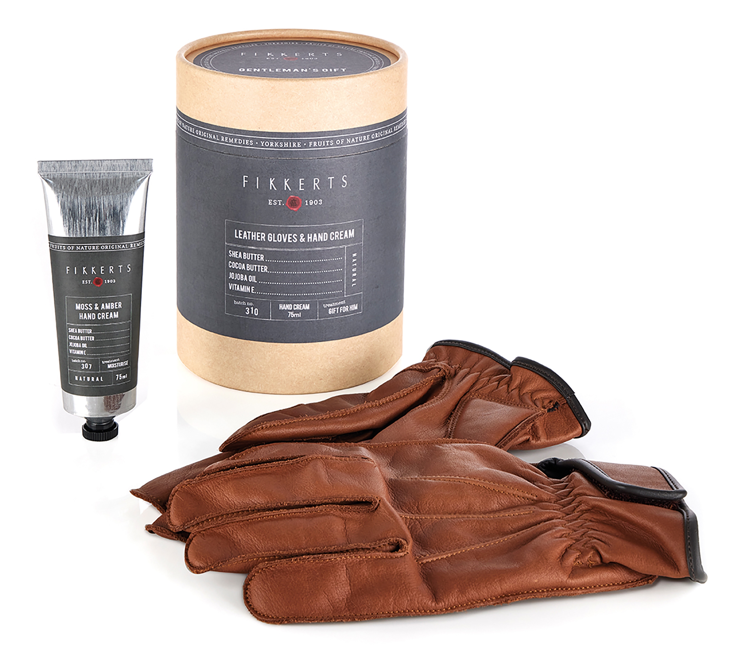 Leder-Handschuhe & Handcreme Geschenkset Genleman's für Männer For Men