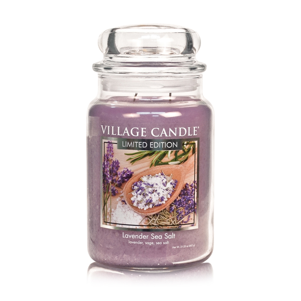 Lavender Sea Salt 26 oz LE Glas (2-Docht) Spa Coll