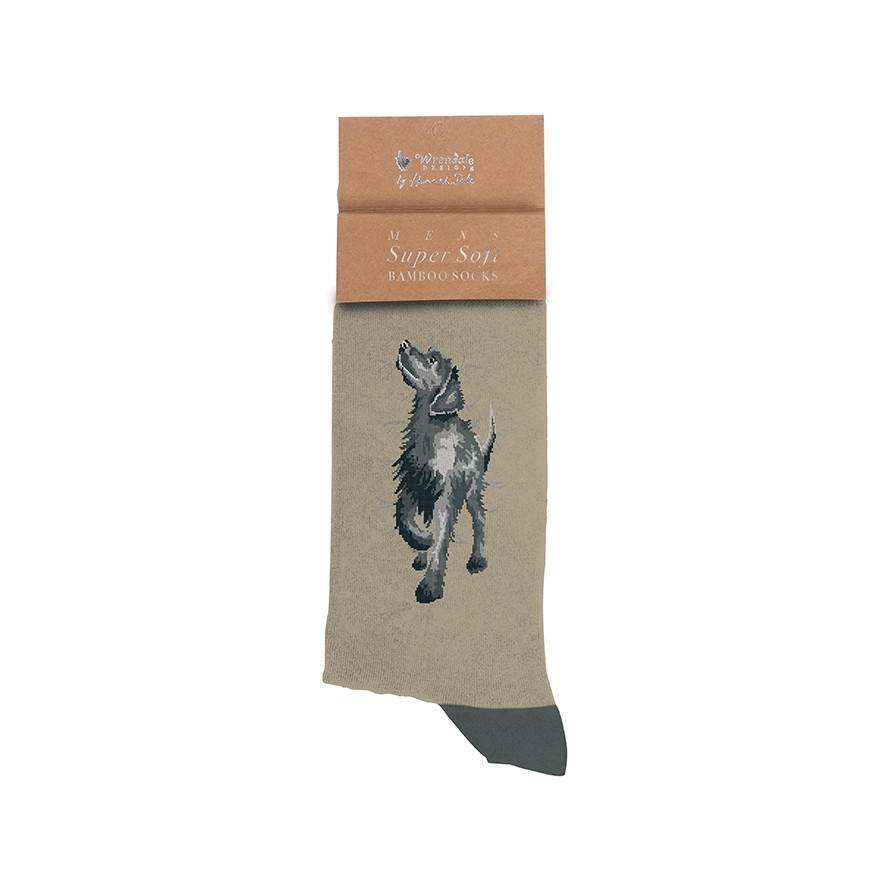 Labrador schwarz Socken "Walkies" Herrengrösse Wrendale Designs