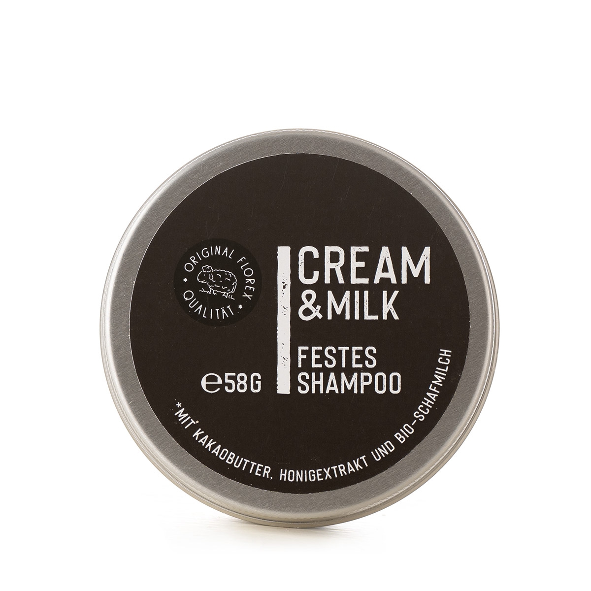 Shampoing solide 58g Cream & Milk en pot "Black Ed