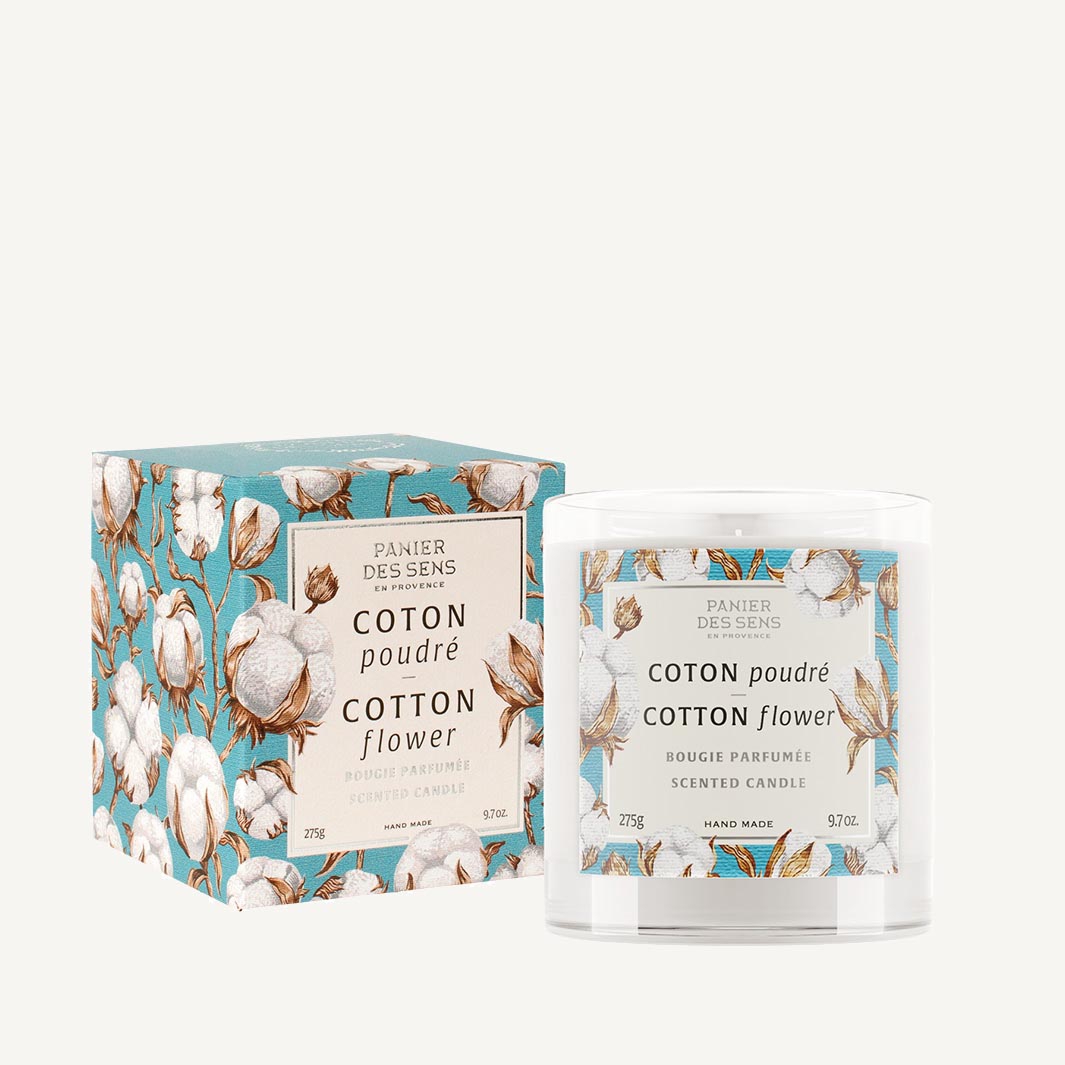 Cotton bougie parfumée 275g Ambiente Panier des