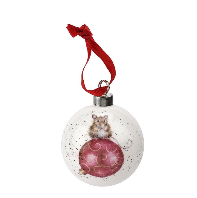Maus-Christbaumkugeln "Not a Creature was Stirring" Wrendale Designs