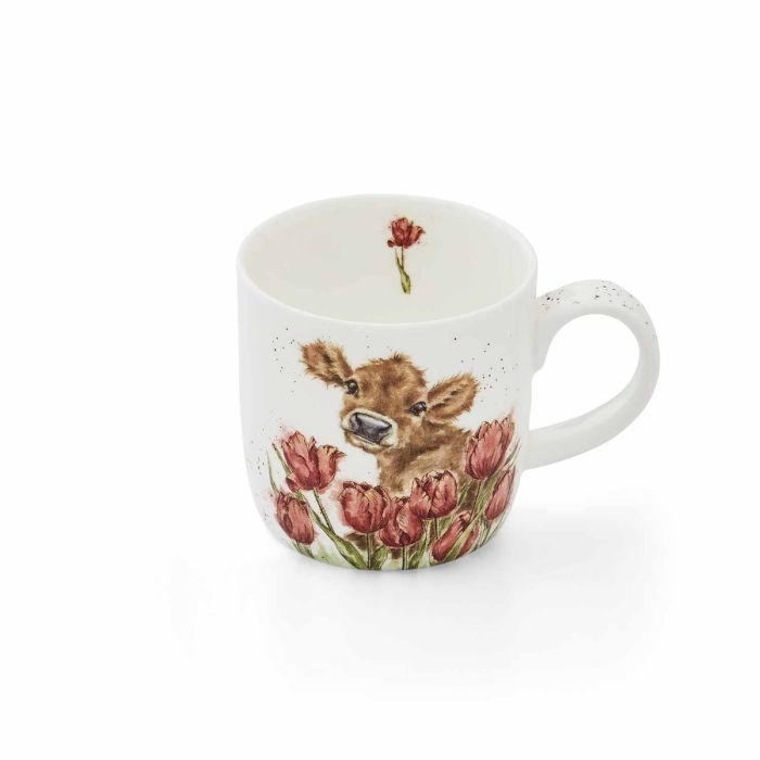 Kuh mit Blumen Tasse klein Wrendale Designs