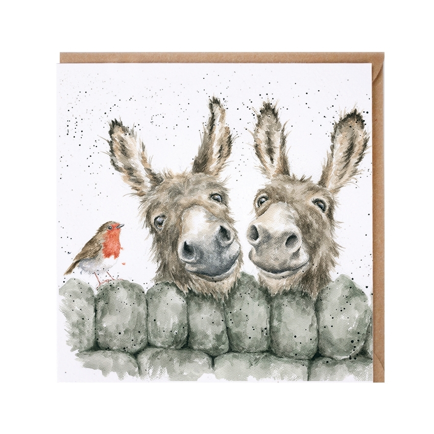 Esel mit Rotkelchen  "hee haw" Wrendale Designs