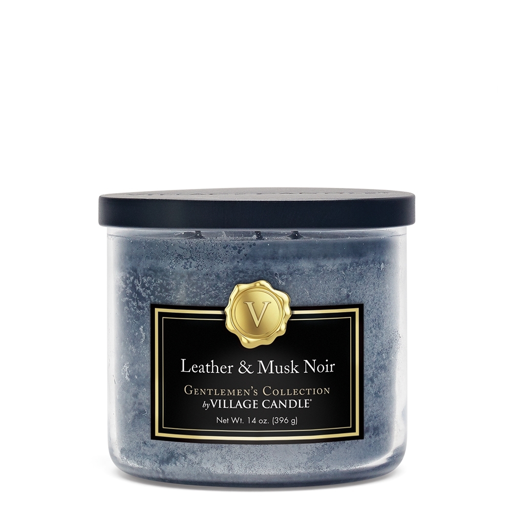 Leather & Musk Noir Gentleman`s Collection 396g Village Candle (3-Docht)