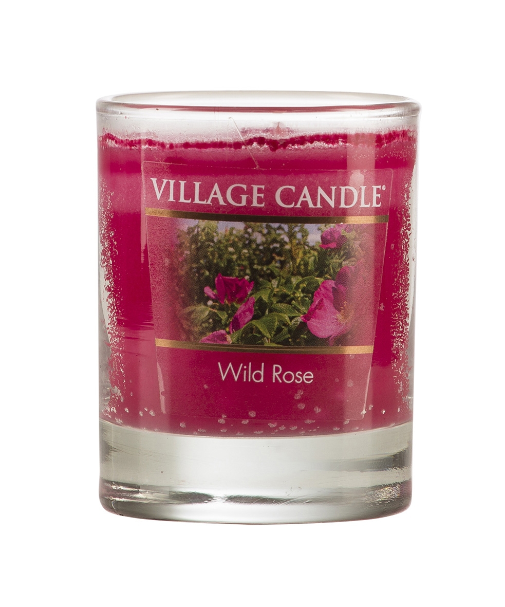 Wild Rose 1.75oz Votiv Glas Village Candle