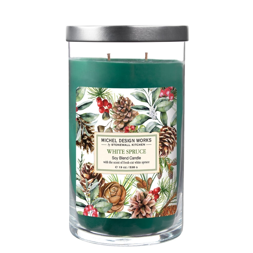 White Spruce Large Tumbler Kerze Kerze Michel Designs Works