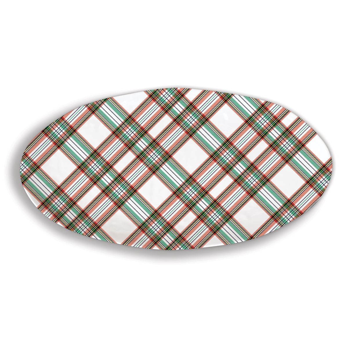 Vintage Plaid Oval Plat Michel Design Works