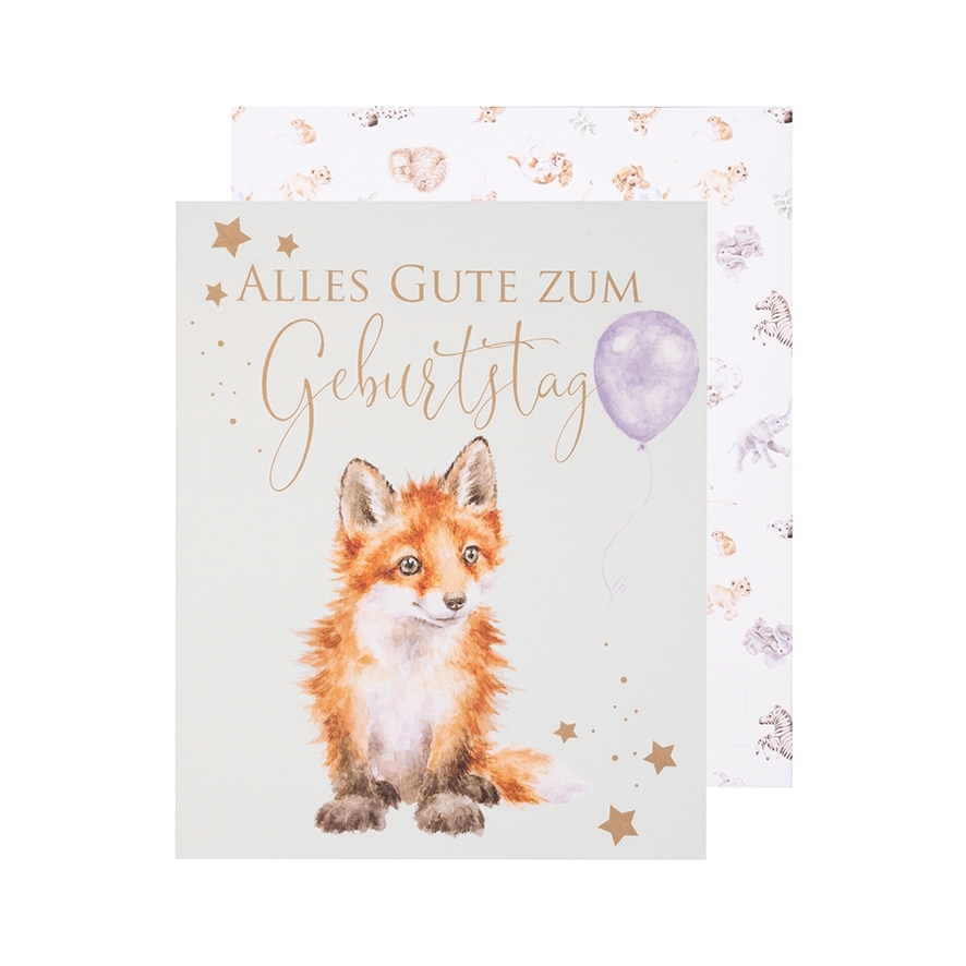 "Party Time" Little Wren Karten Deutsch 170 x 138 mm Wrendale Designs